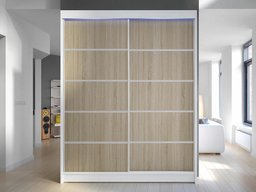 Armoire Closico Vastor IV (Blanc + Sonoma chêne)