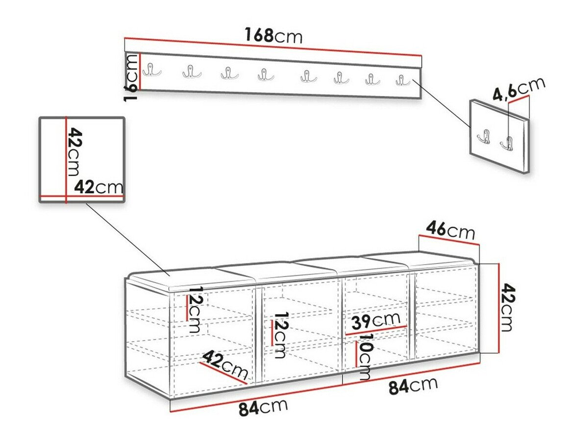 Meuble d'entrée Hartford 276 (Manila 09)