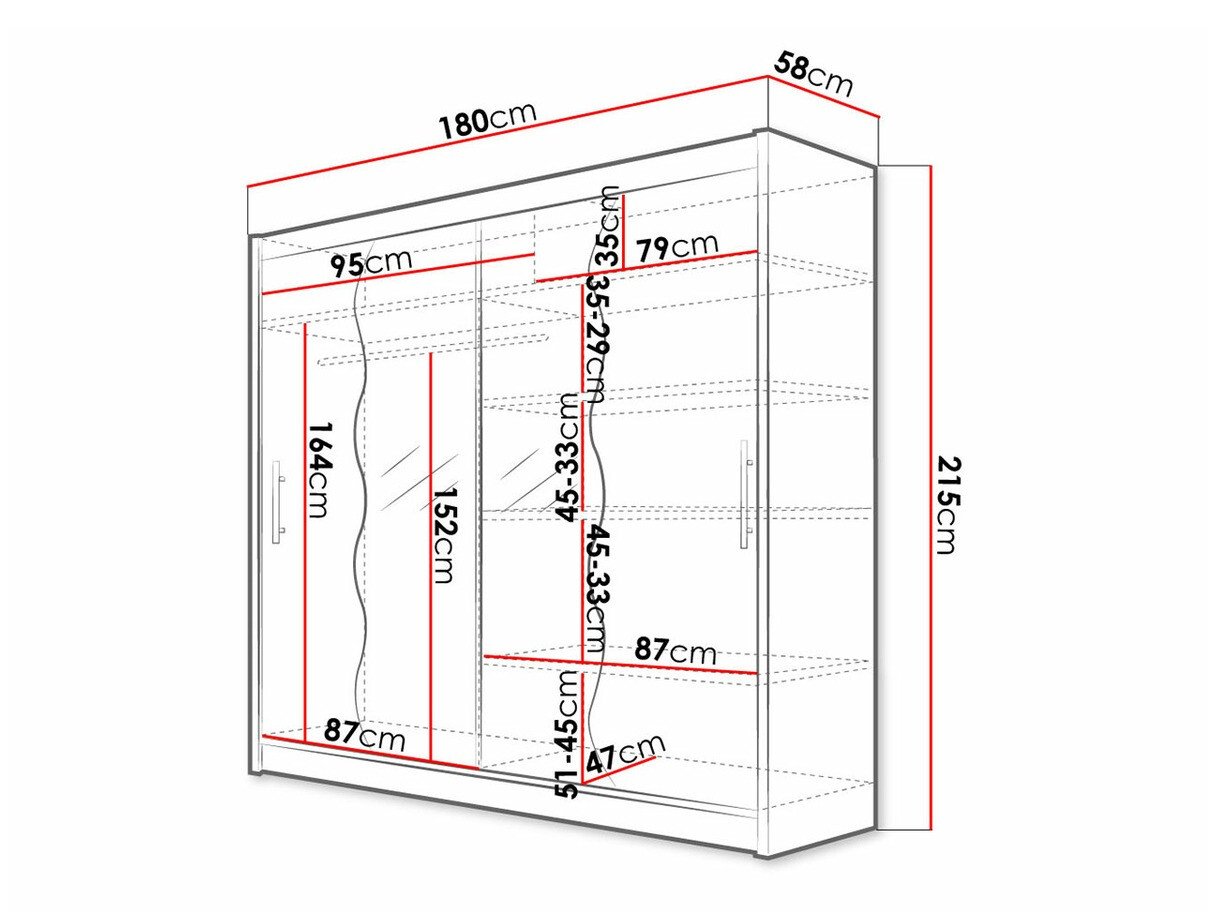 Armoire Closico 125 (Noir)