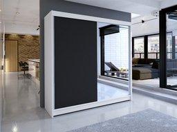 Armoire Closico 137 (Blanc + Noir)