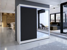 Armoire Closico 137 (Blanc + Noir)