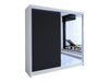 Armoire Closico 137 (Blanc + Noir)