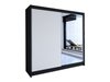 Armoire Closico 137 (Noir + Blanc)