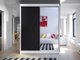Armoire Closico 140 (Blanc + Noir)