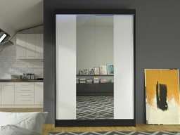 Armoire Closico 148 (Noir + Blanc)