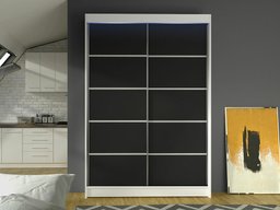 Armoire Closico 150 (Blanc + Noir)