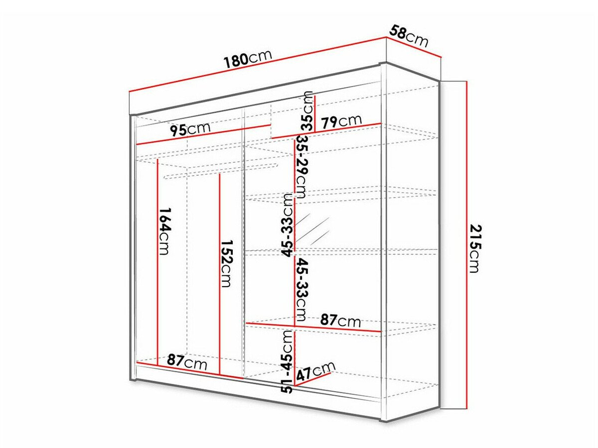 Armoire Closico Cavaris I (Blanc + Sonoma chêne)