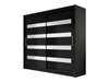 Armoire Closico Pallor XI (Noir + Blanc brillant)