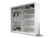 Armoire Closico Pallor XI (Noir + Blanc brillant)