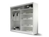 Armoire Closico Pallor XI (Noir + Blanc brillant)