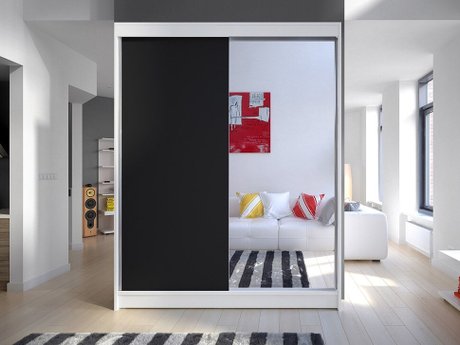 Armoire Closico Vastor I (Blanc + Noir)
