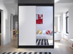 Armoire Closico Vastor I (Noir + Blanc)