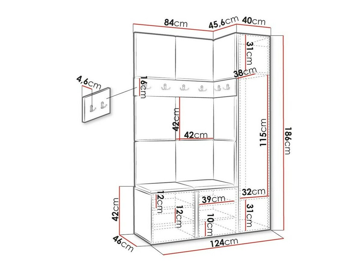 Meuble d'entrée Hartford 277 (Manila 09)