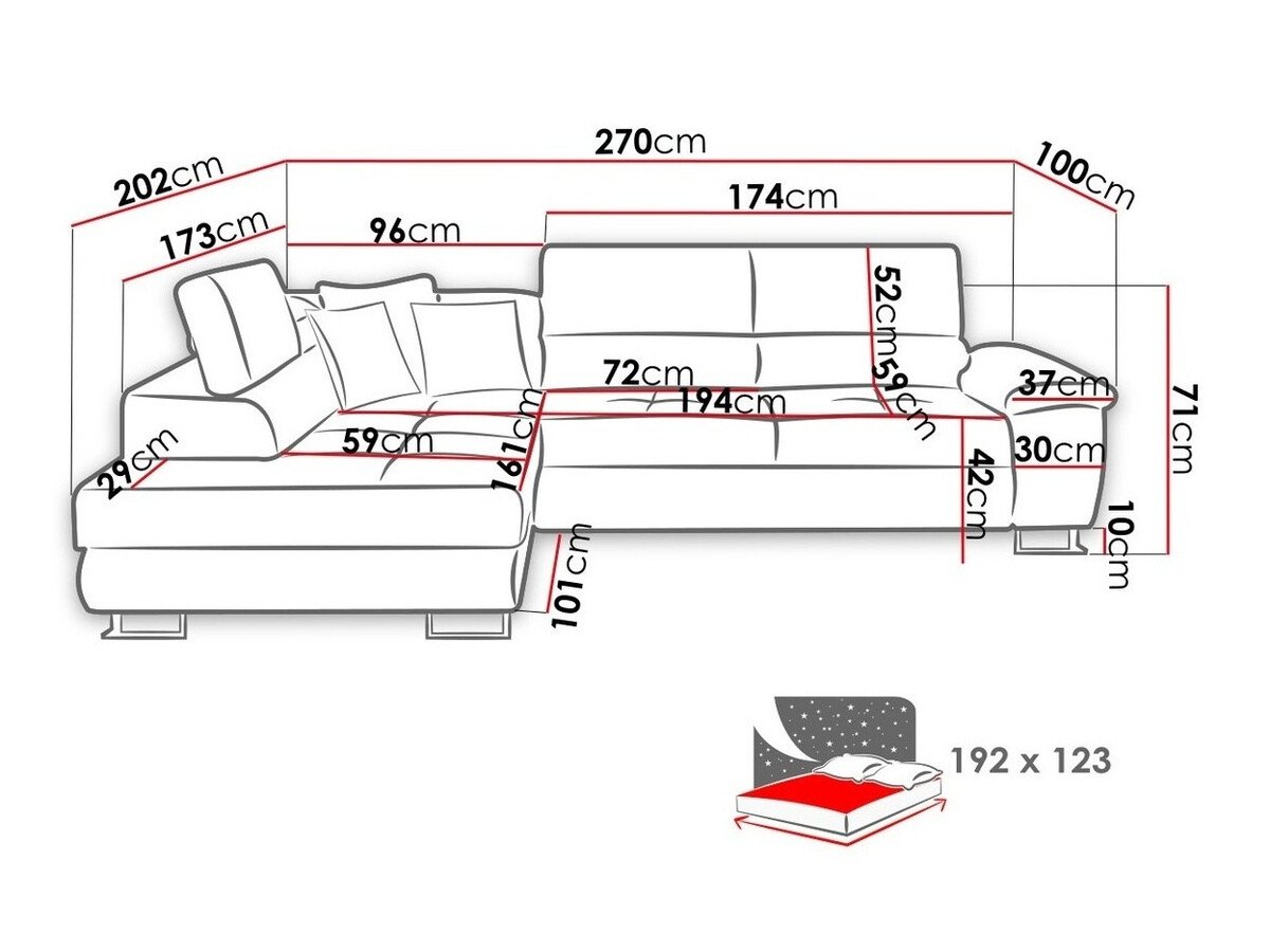 Canapé d'angle Comfivo Ruta III (Soft 011 + Lux 06)