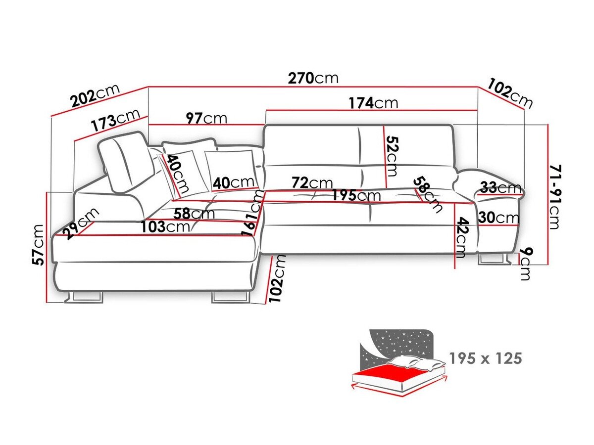 Canapé d'angle Comfivo Ruta VII (Rinaldi 15 + Rinaldi 13)