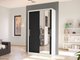 Armoire Closico 164 (Blanc + Noir)