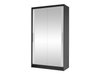 Armoire Closico 165 (Noir + Blanc)