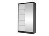 Armoire Closico 166 (Noir + Blanc)