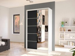 Armoire Closico Fractor III (Blanc + Noir)