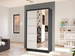 Armoire Closico Fractor III (Noir + Blanc)