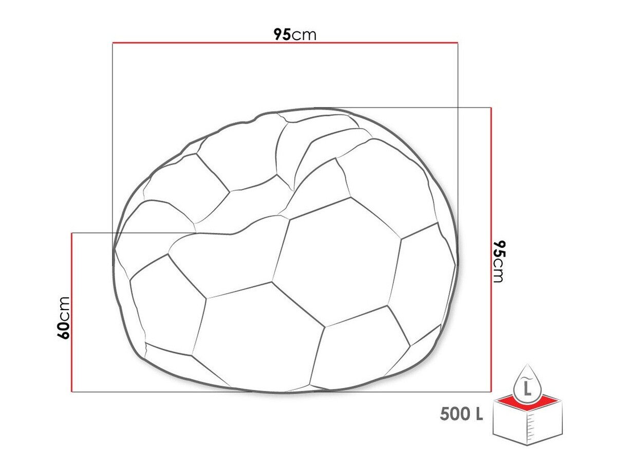 Pouf poire Comfivo 287 (Blanc + Noir)