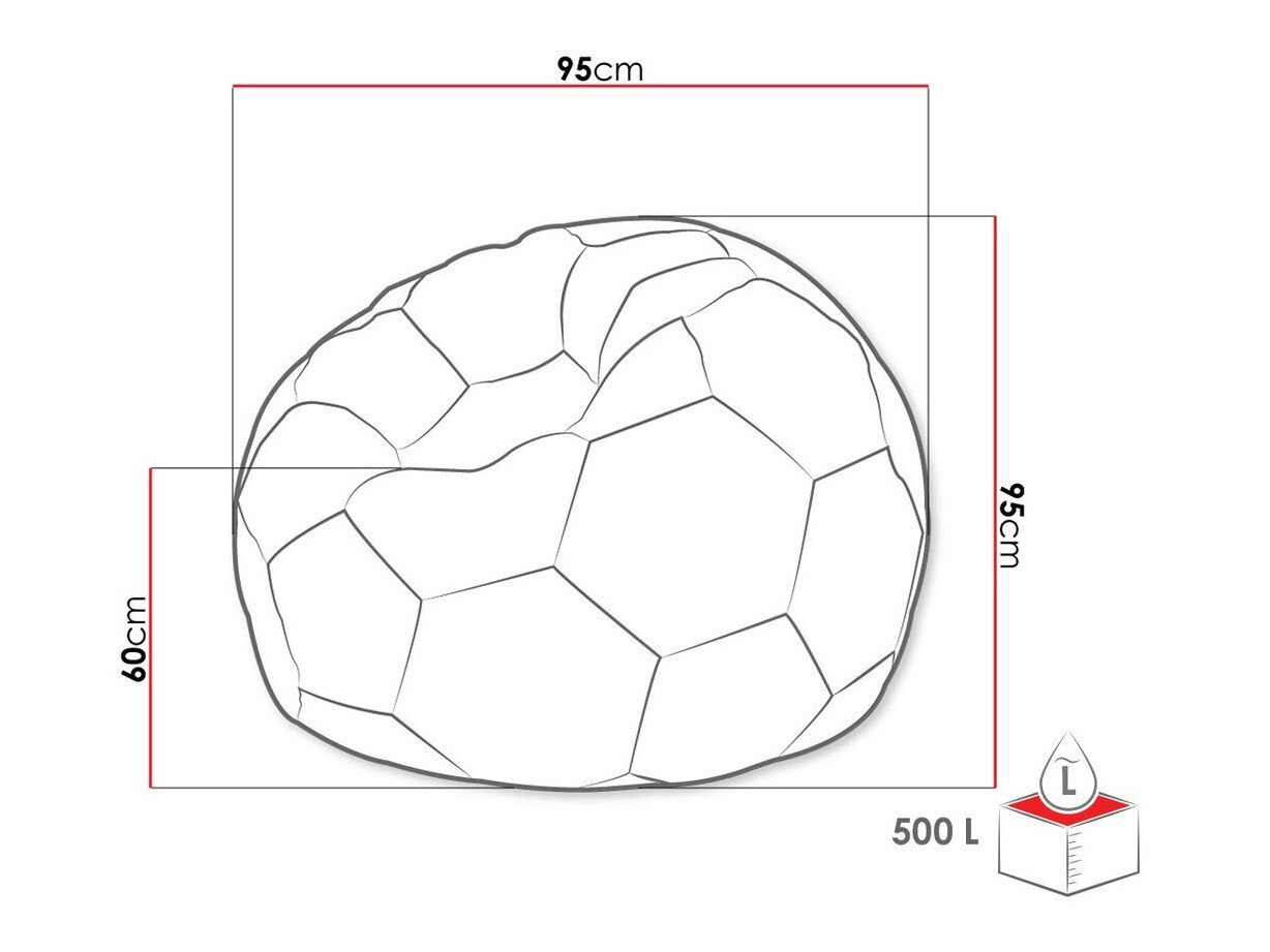 Pouf poire Comfivo Pectus (Gris + Blanc)