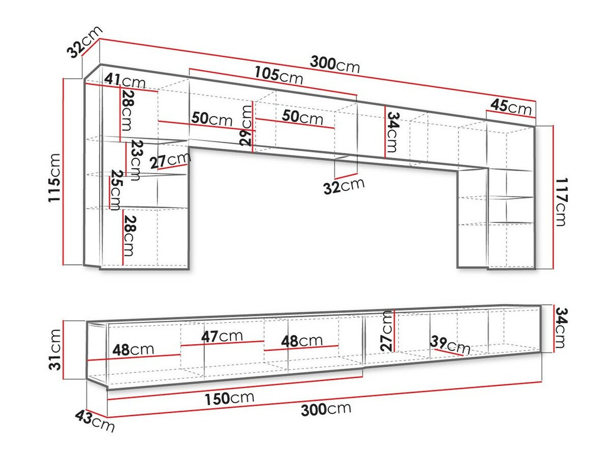 Ensemble de salon Tivdalu 105 (Blanc brillant + Noir brillant)