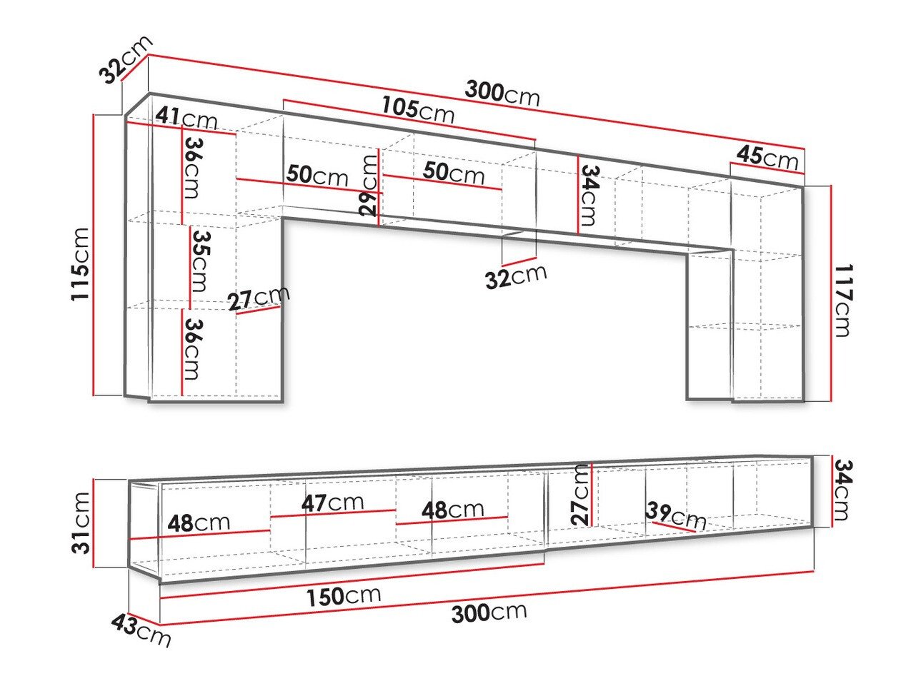 Ensemble de salon Tivdalu 135 (Noir + Noir brillant)