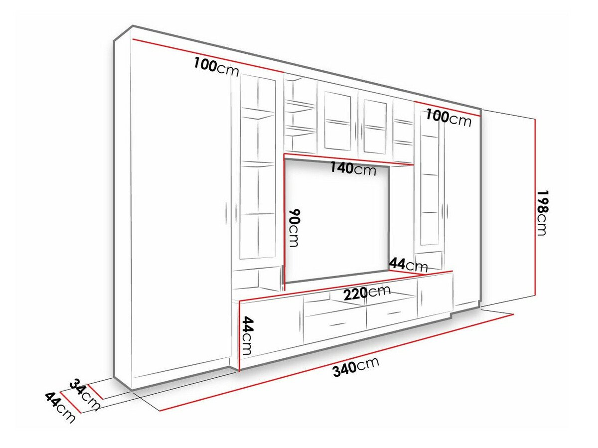 Ensemble de salon Tucson 108 (Sonoma chêne + Blanc)