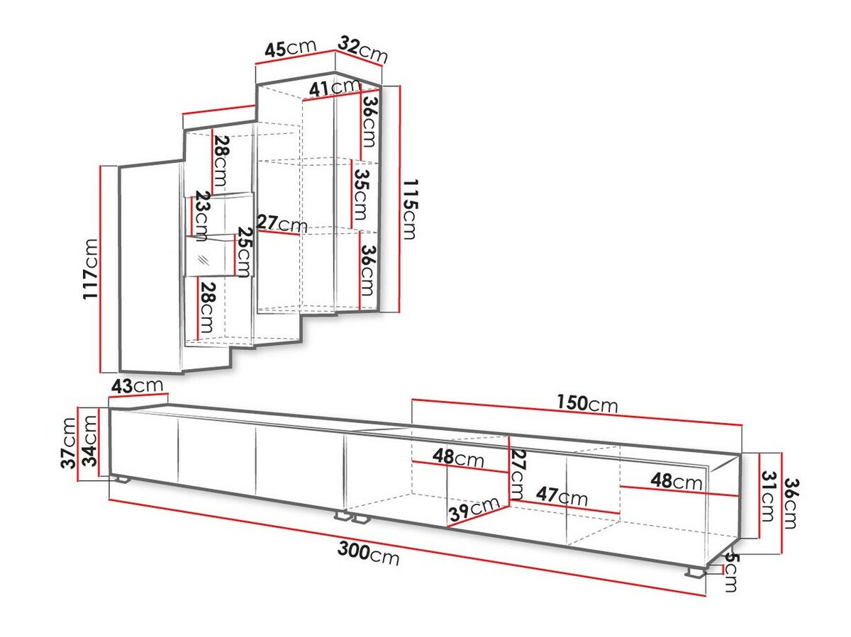 Ensemble de salon Tivdalu 133 (Noir + Noir brillant)