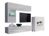 Ensemble de salon Tivdalu 107 (Blanc + Blanc brillant)