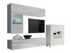 Ensemble de salon Tivdalu 107 (Blanc + Blanc brillant)