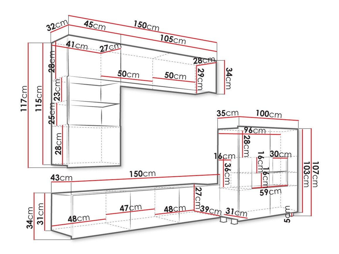Ensemble de salon Tivdalu 107 (Chêne doré)