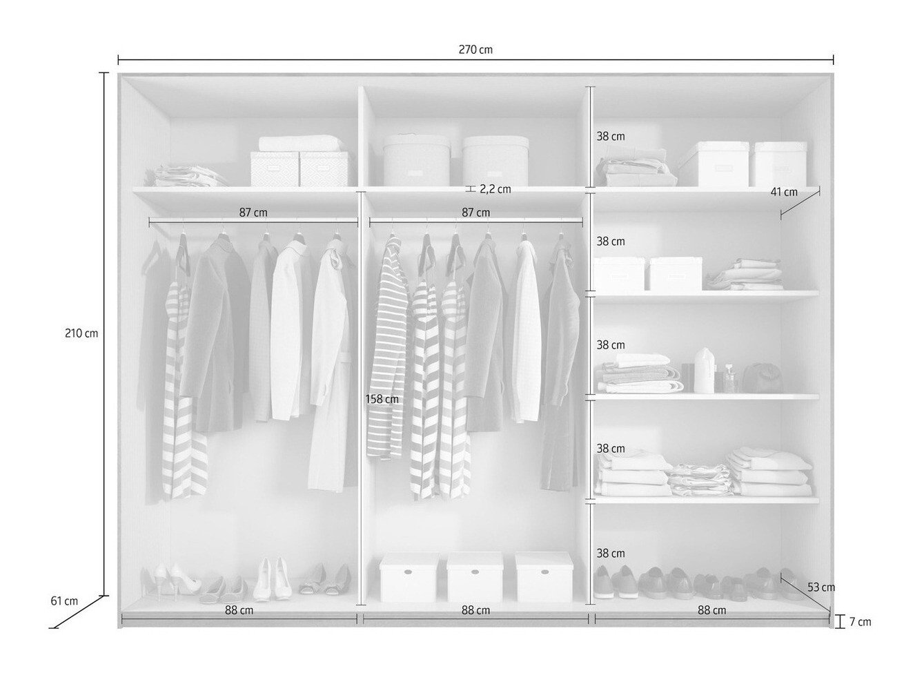 Armoire Levruvu 105 (Chêne du Monastery + Noir)