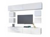 Ensemble de salon Tivdalu 134 (Blanc + Blanc brillant)