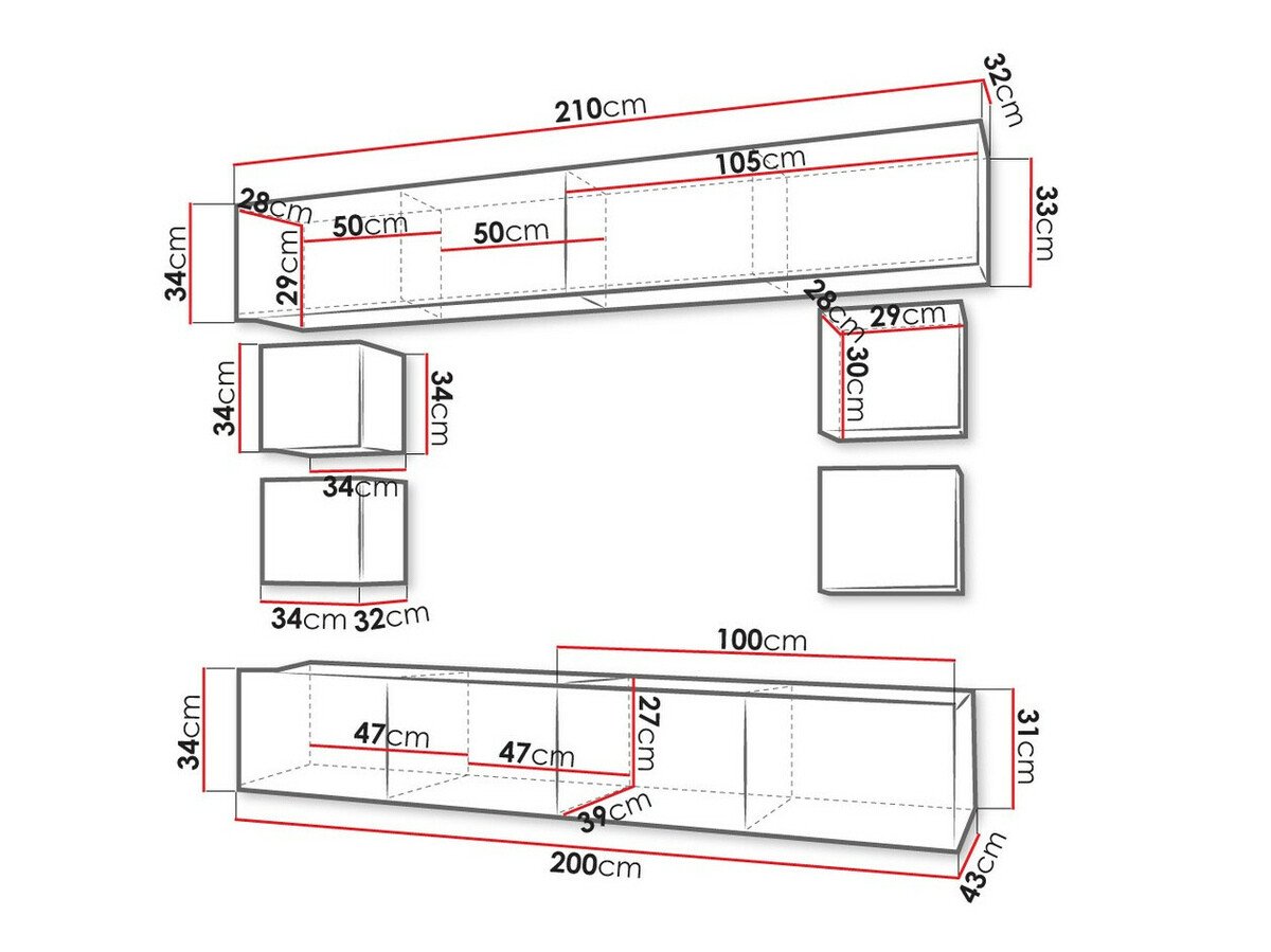Ensemble de salon Tivdalu 134 (Blanc + Blanc brillant)