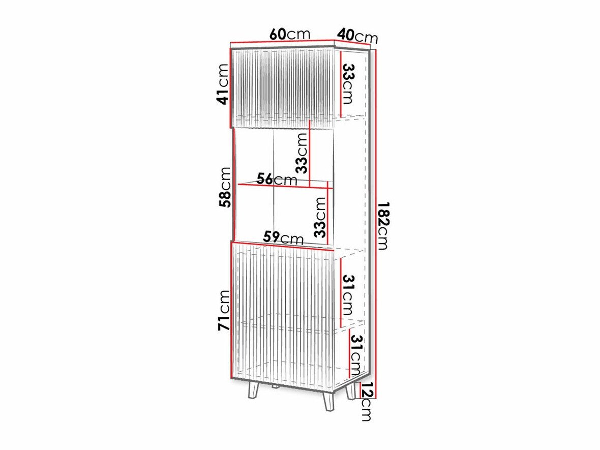 Étagère Levmari 108 (Noir + Doré)