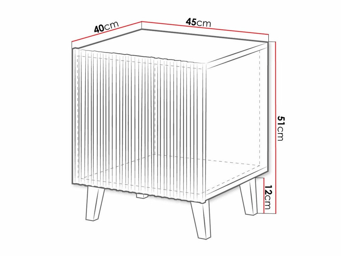 Table de chevet Dicto (Noir + Doré) (2pcs.)