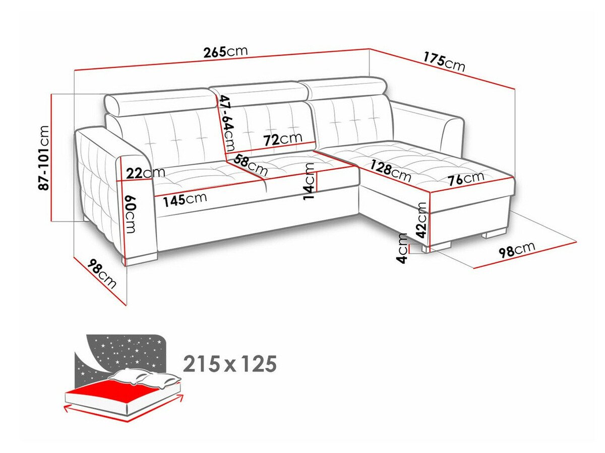 Canapé d'angle Temple 123 (Kronos 07)