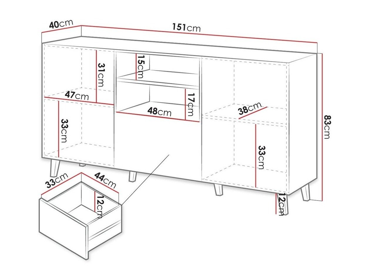 Commode Levmari 100 (Noir)