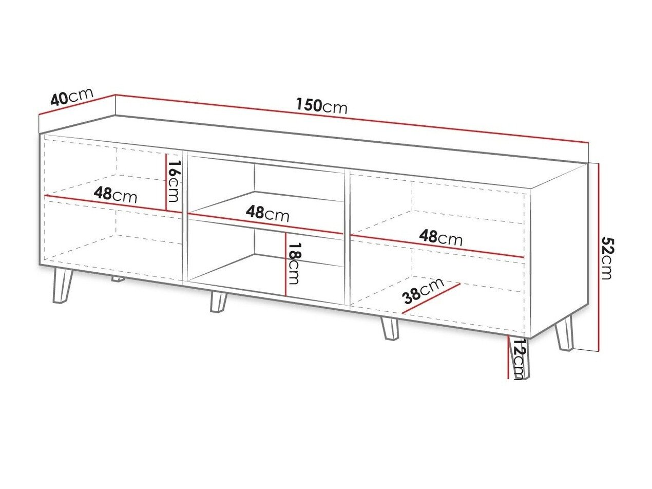 Meuble TV Dicto (Noir + Doré)