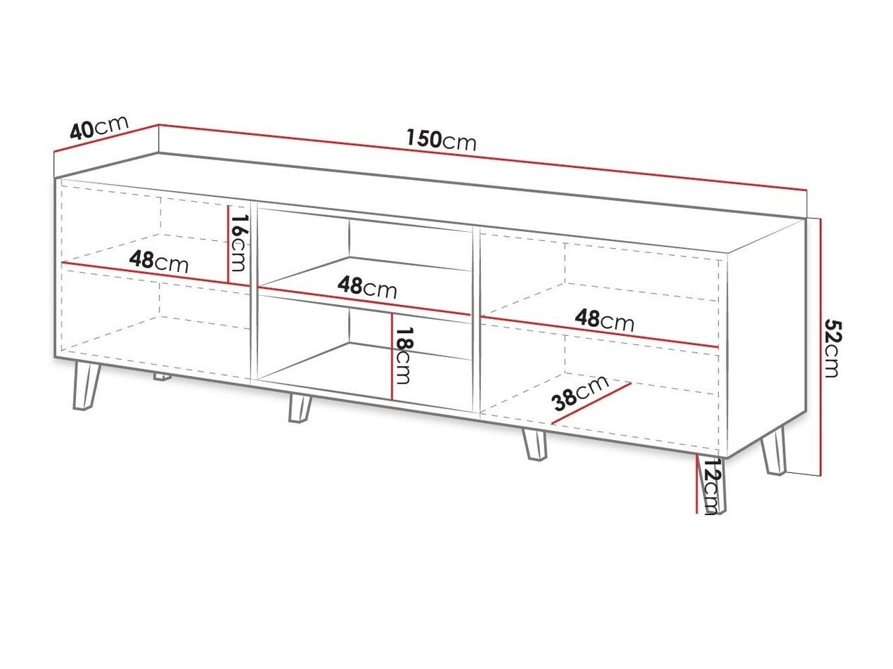 Meuble TV Levmari 102 (Blanc + Noir)