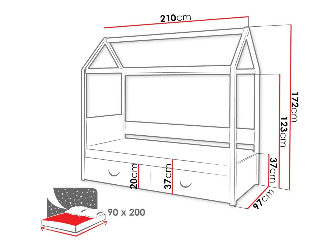 Lit Henderson 133 (Blanc)