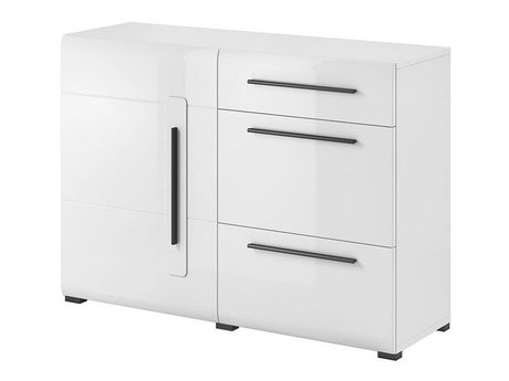 Commode Ophsalu 107 (Blanc + Blanc brillant)
