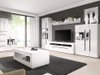 Meuble TV Ophsalu 104 (Blanc + Blanc brillant)