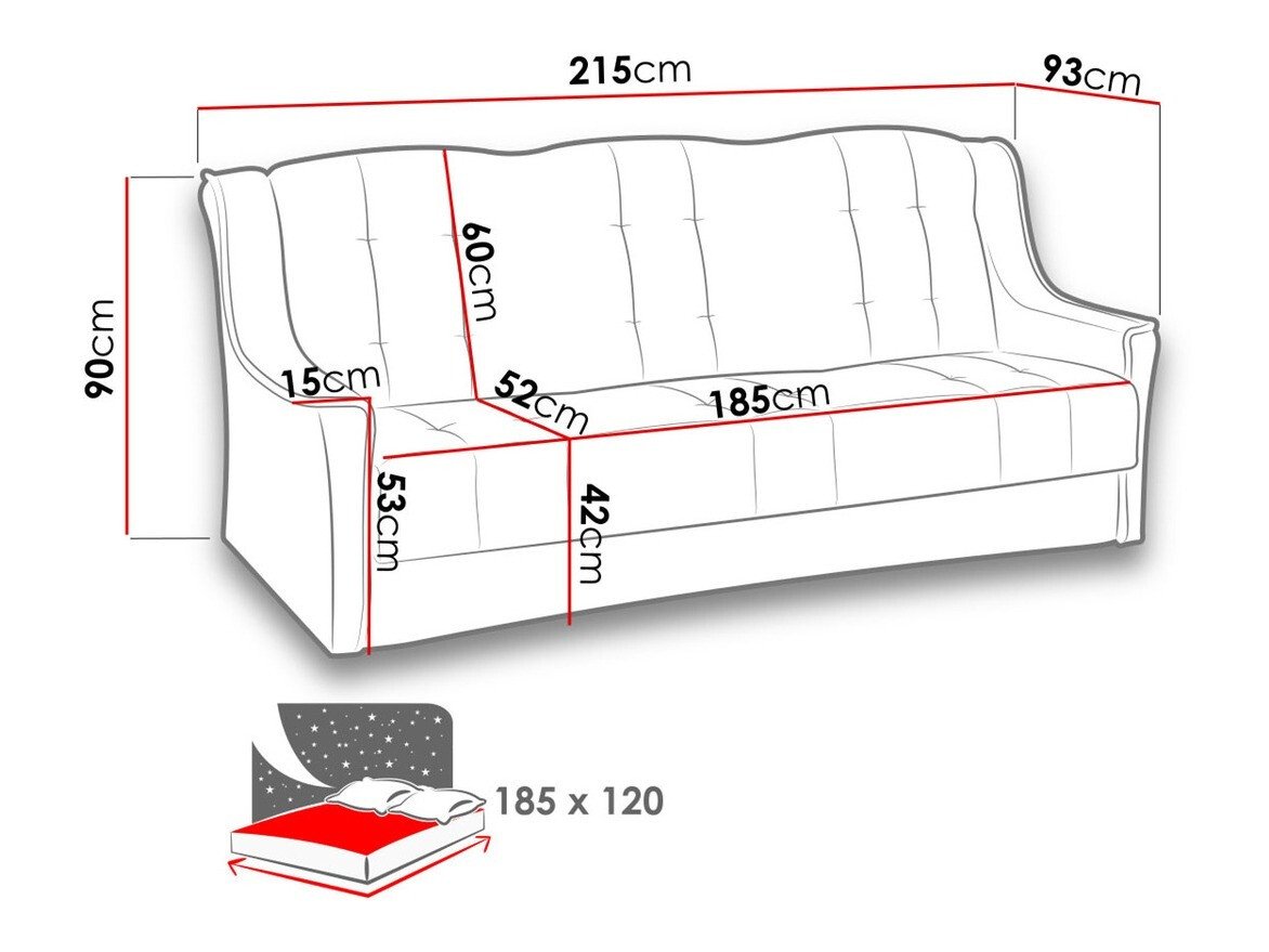 Canapé convertible Providence 109 (Ibiza 04 + Ibiza 03)