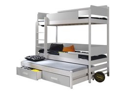 Lit superposé Henderson 114 (Blanc + Gris)