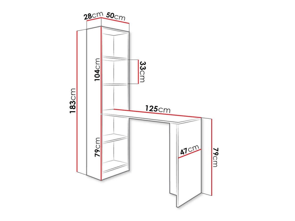 Bureau Dover 109 (Sonoma chêne)