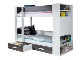 Lit superposé Henderson 141 (Blanc + Sombre Zebrano)