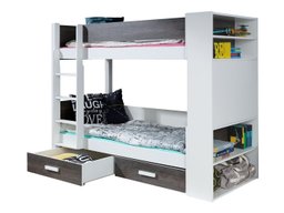 Lit superposé Henderson 142 (Blanc + Sombre Zebrano)